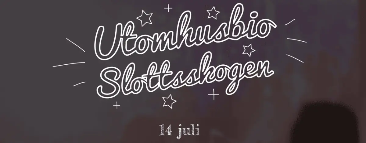 Utomhusbio i Slottskogen 14 Juli