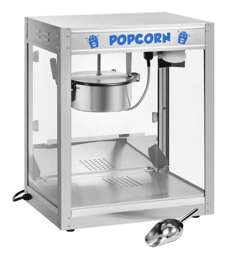 Popcornmaskin sølv
